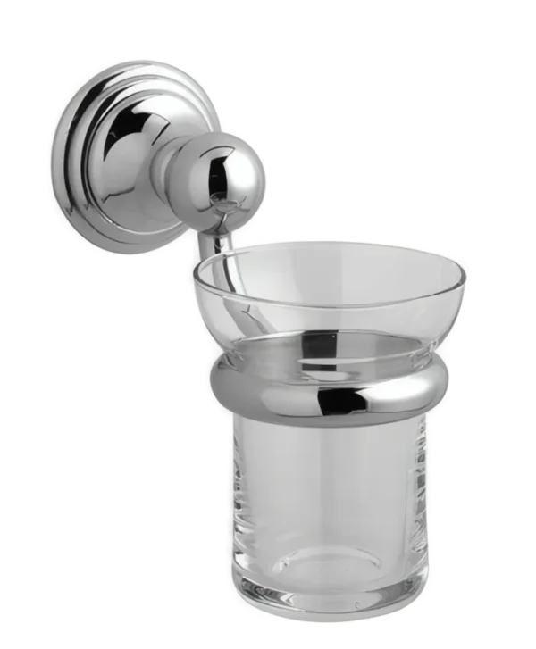 Wall-mounted glass holder